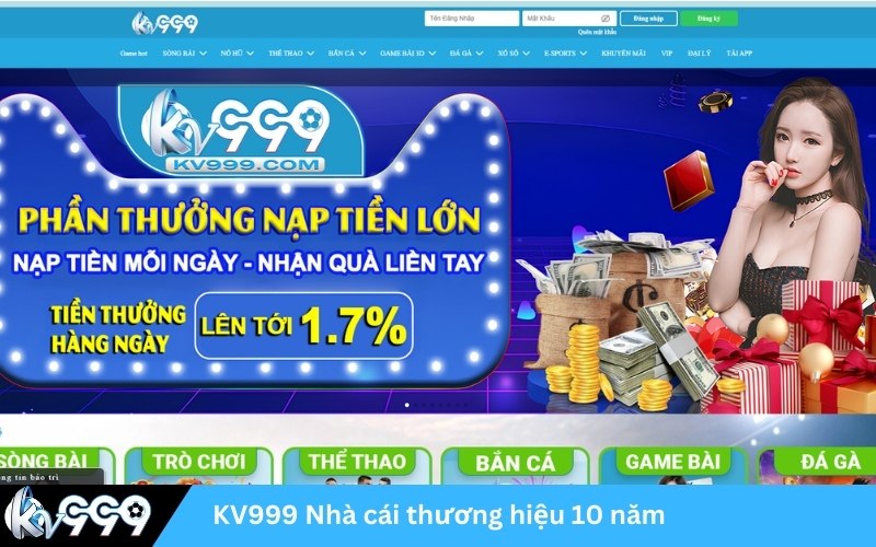 KV999 Nhà cái thương hiệu 10 năm